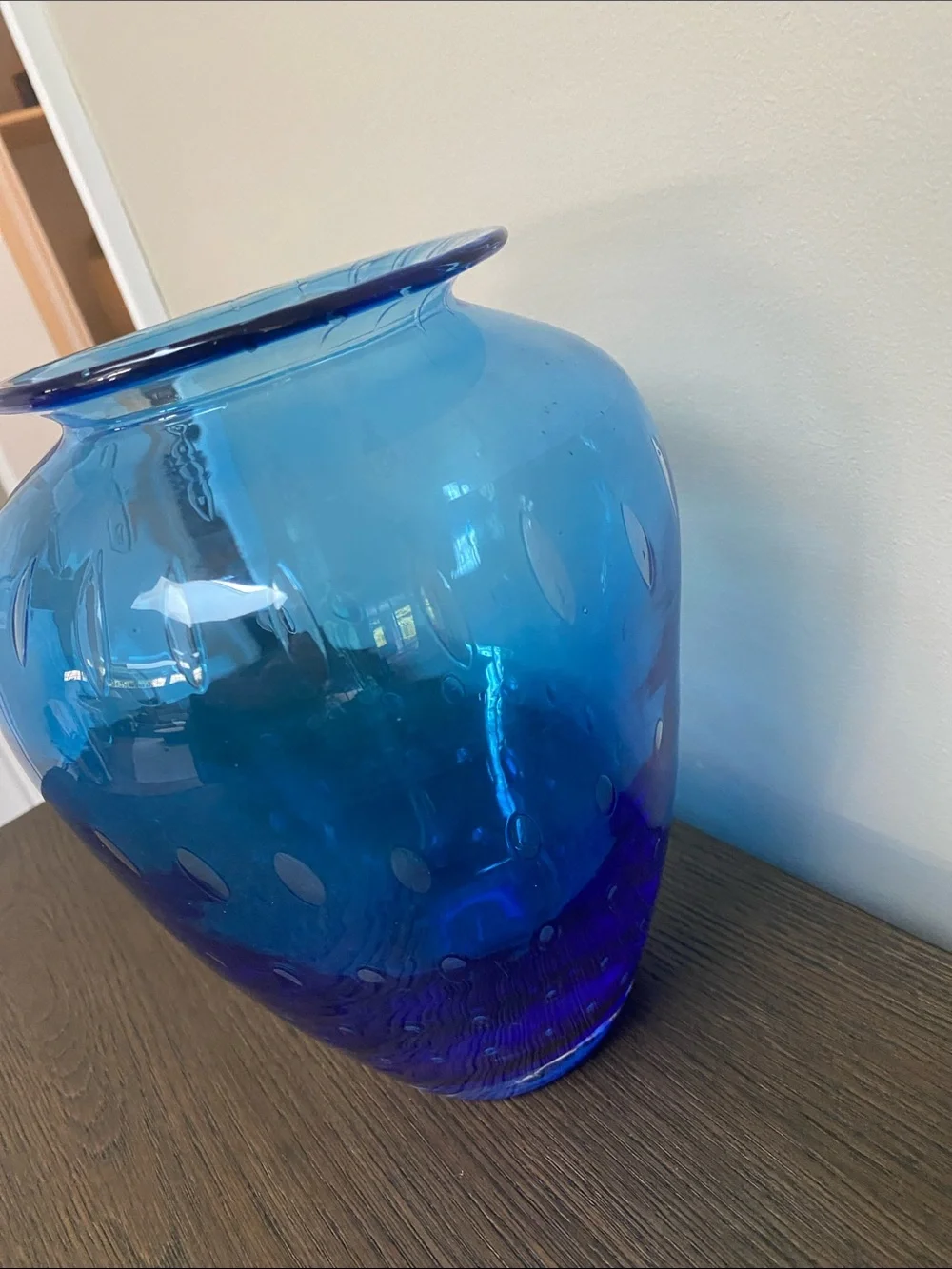 Blenko Cobalt Blue Glass Vase